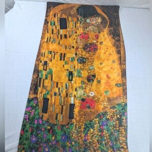 Gustav Klimt The Kiss Scarf 72" x 40" Gorgeous Colors by Smile